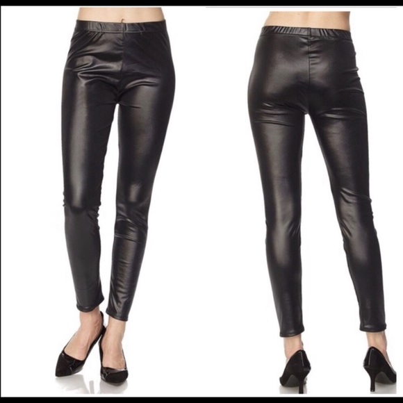 PLUS SIZE 🎉2X / 3X  FAUX LEATHER LEGGINS NEW - Picture 3 of 5